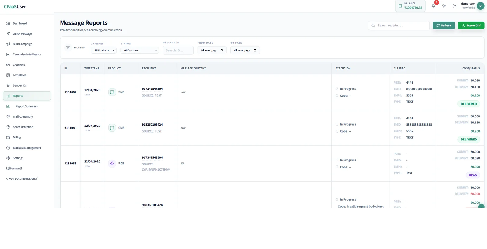 Advanced Reports